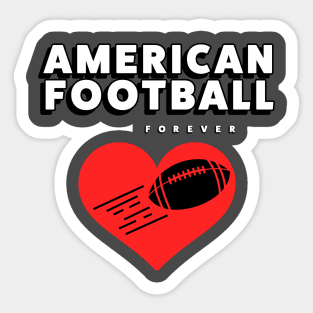 AMERICAN FOOTBALL HEART Sticker